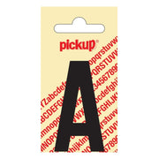 PU-ZW-60mm-A PickUp sticker - Plakletter  A - Nobel - Zwart - 60 mm