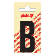PU-ZW-60mm-B PickUp sticker - Plakletter  B - Nobel - Zwart - 60 mm