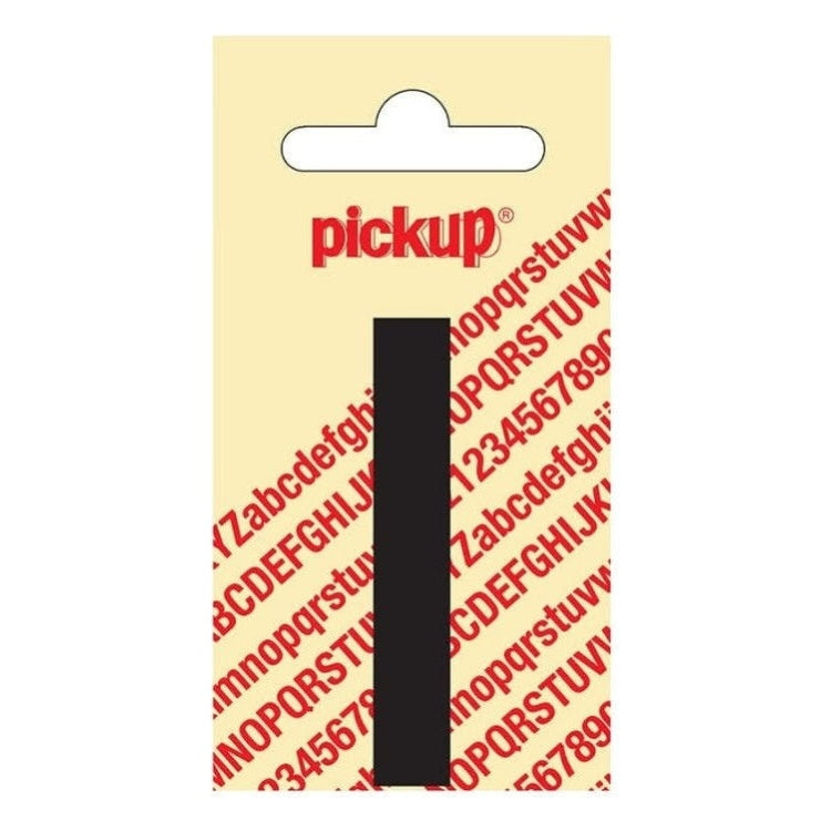 PU-ZW-60mm-I PickUp sticker - Plakletter  I - Nobel - Zwart - 60 mm
