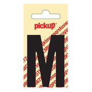 PU-ZW-60mm-M PickUp sticker - Plakletter  M - Nobel - Zwart - 60 mm