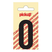 PU-ZW-60mm-O PickUp sticker - Plakletter  O - Nobel - Zwart - 60 mm