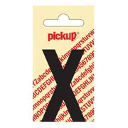 PU-ZW-60mm-X PickUp sticker - Plakletter  X - Nobel - Zwart - 60 mm