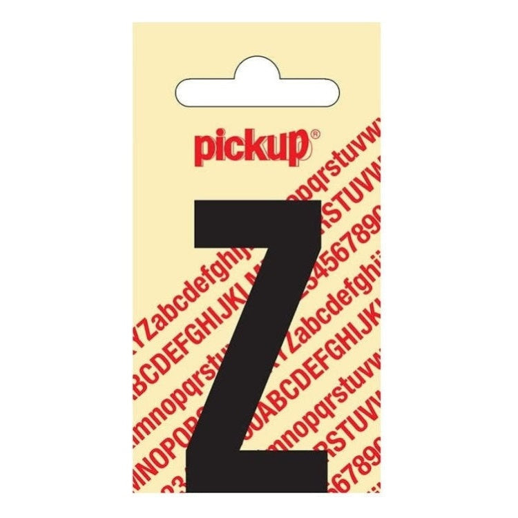 PU-ZW-60mm-Z PickUp sticker - Plakletter  Z - Nobel - Zwart - 60 mm