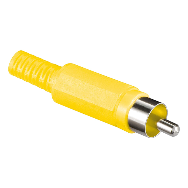 RCA-1-GL RCA soldeerstekker - Geel (Goobay)