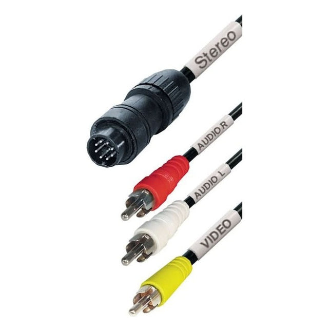 RCA-DIN8 Composietkabel - Din 8-pins naar 3x RCA - 2 meter