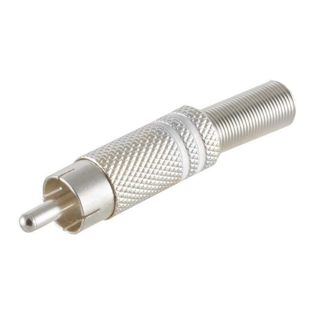 RCA-SDL-MT-WT Tulp soldeerstekker metaal - Wit