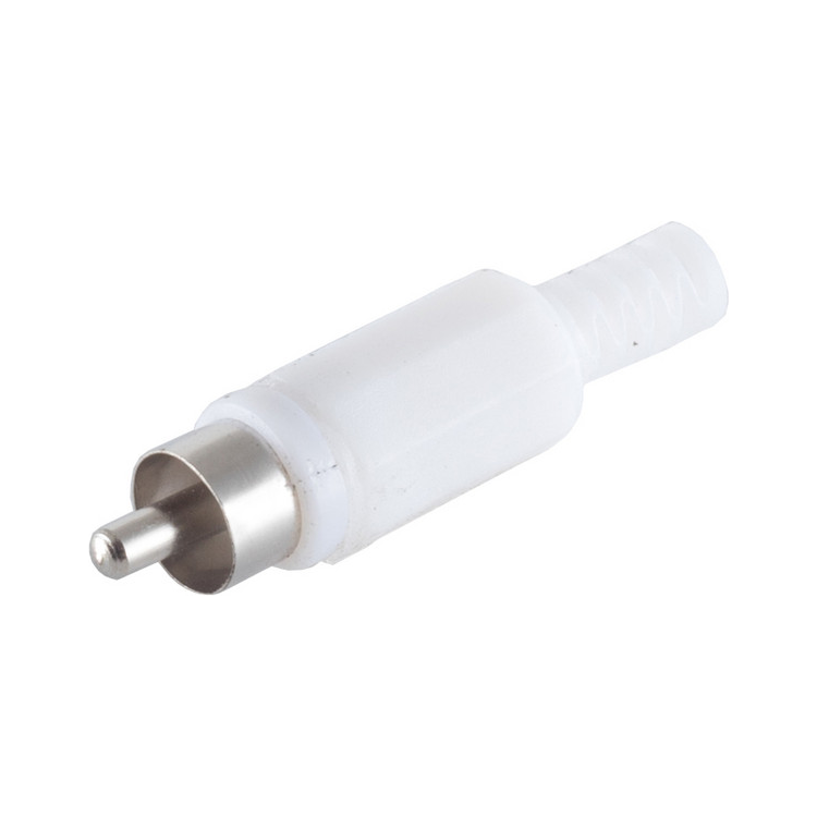 RCS-SDL-WT RCA soldeerstekker - Wit (S-CONN)