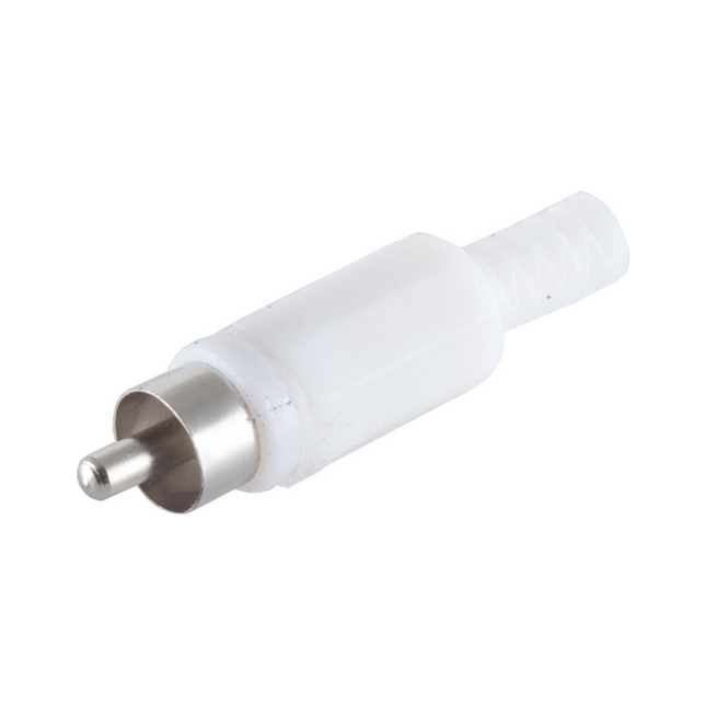 RCS-SDL-WT RCA soldeerstekker - Wit (S-CONN)