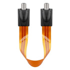 RD-SAT-0.2 20 cm SAT-vensterdoorvoer -  Extreem vlak (0,3 mm) - Bruin transparant - F-jack > F-jack - Koper