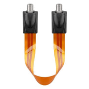 RD-SAT-0.2 20 cm SAT-vensterdoorvoer -  Extreem vlak (0,3 mm) - Bruin transparant - F-jack > F-jack - Koper