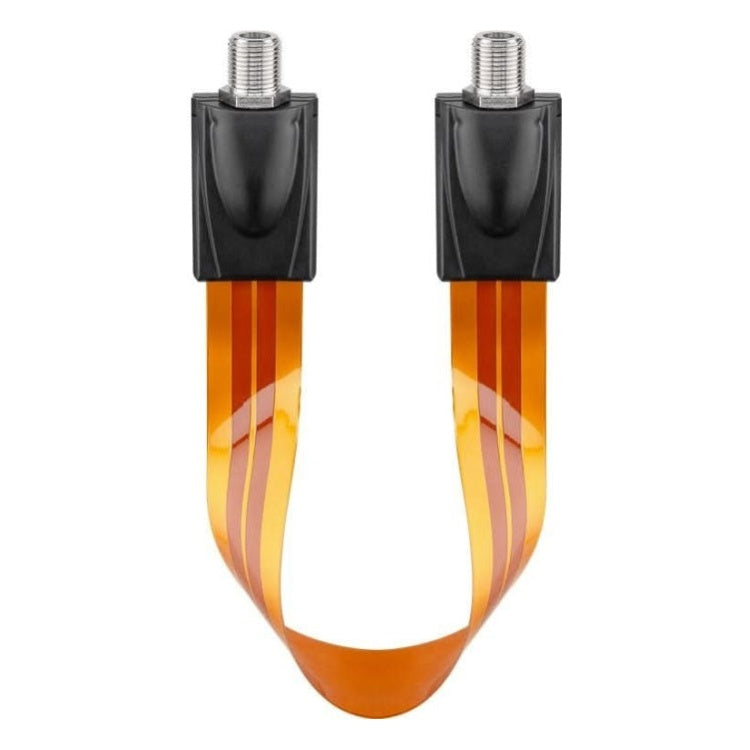 RD-SAT-0.2 20 cm SAT-vensterdoorvoer -  Extreem vlak (0,3 mm) - Bruin transparant - F-jack > F-jack - Koper