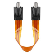 RD-SAT-0.5 50 cm SAT-vensterdoorvoer -  Extreem vlak (0,3 mm) - Bruin transparant - F-jack > F-jack - Koper