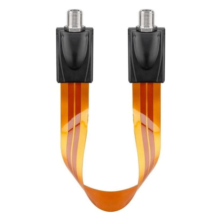 RD-SAT-0.5 50 cm SAT-vensterdoorvoer -  Extreem vlak (0,3 mm) - Bruin transparant - F-jack > F-jack - Koper
