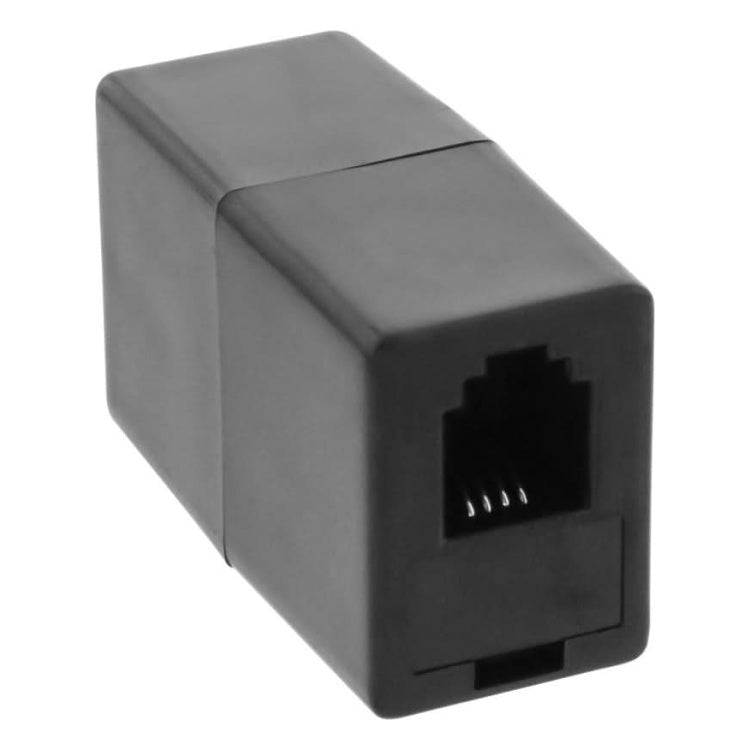 RJ10-KF-ZW RJ10- RJ10 koppelstuk - zwart