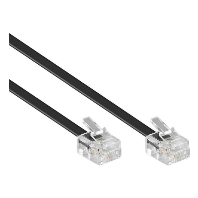 RJ11-ZW-10 10 meter telefoonkabel - RJ11 - Zwart