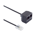 RJ11-ZW-V-10 Telefoonsplitter - RJ11- 10 meter - Zwart
