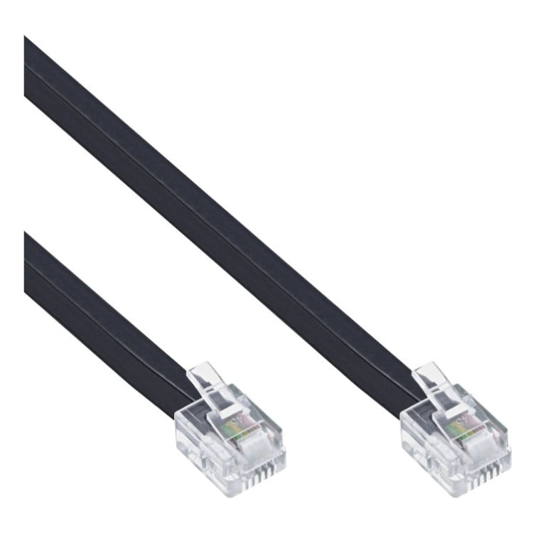 RJ12-20 20 meter modulaire RJ12 kabel - 6P6C - male/male - zwart
