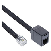 RJ12-V-10 10 meter Modulaire RJ12-verlengkabel - 6P6C - male/female - zwart