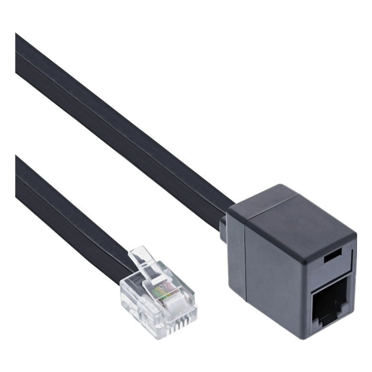 RJ12-V-3 3 meter Modulaire RJ12-verlengkabel - 6P6C - male/female - zwart