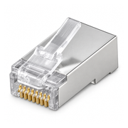 RJ45 stekker voor soepele en stugge kern - Cat 6 - Shielded - 100 stuks