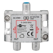 SAT-DST-2 SAT-splitter 2-weg - Zilver