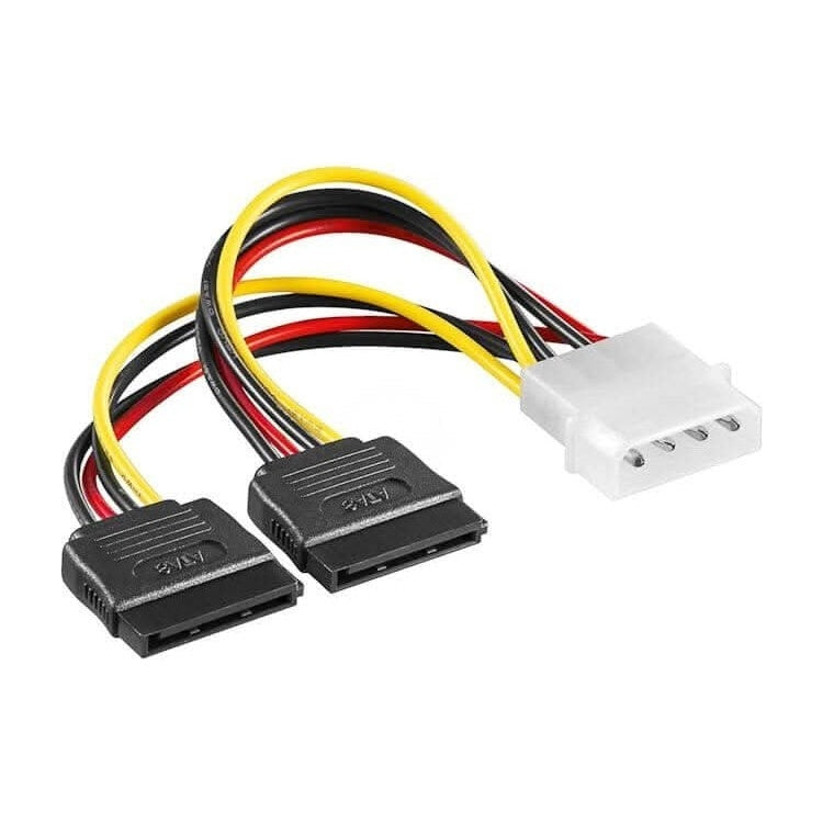 SATA-PWR-M-2S Molex naar 2x SATA voeding adapter/splitter