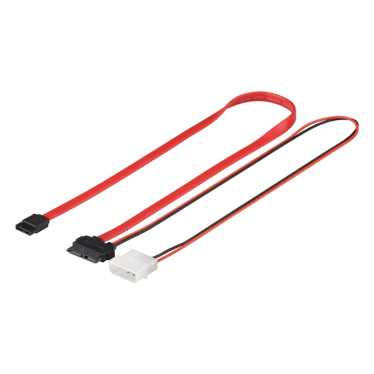 SATA2-SL-PWR 30 cm HDD S-ATA SlimLine Kabel 2-in-1  - 1,5/3 Gbit/s