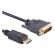SC-DP-1.2-DVI-D-DL-5 5 meter DisplayPort naar DVI-D kabel - 1080p/60Hz - 100% koper - Zwart