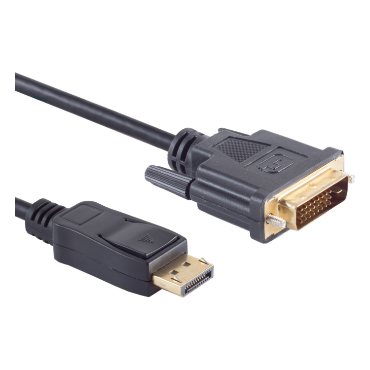 SC-DP-1.2-DVI-D-DL-5 5 meter DisplayPort naar DVI-D kabel - 1080p/60Hz - 100% koper - Zwart