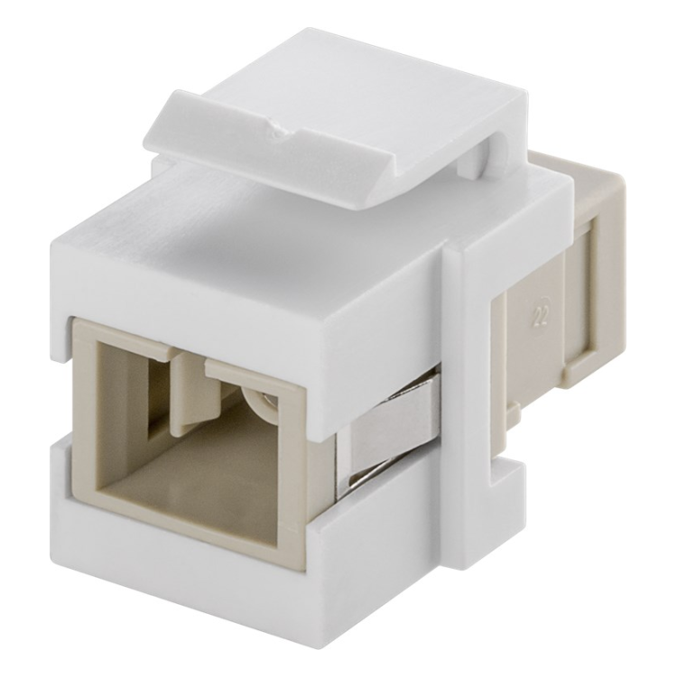 SC-KS-WT Glasvezel keystone - SC simplex - Wit