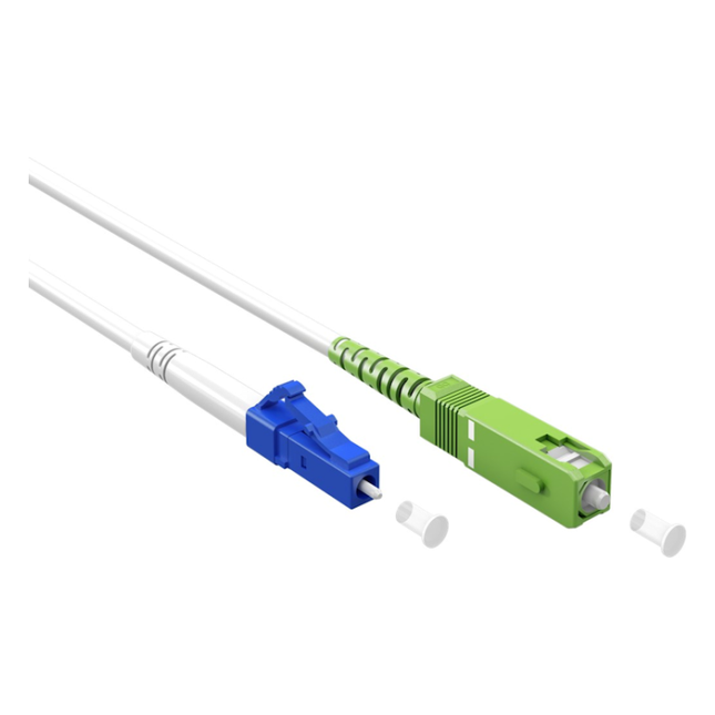 SC-LC-OS2-SM-0.5-W Glasvezel / Fibre-optic Cable (FTTH) - LC-SC - 50 CM - Singlemode OS2 - Simplex