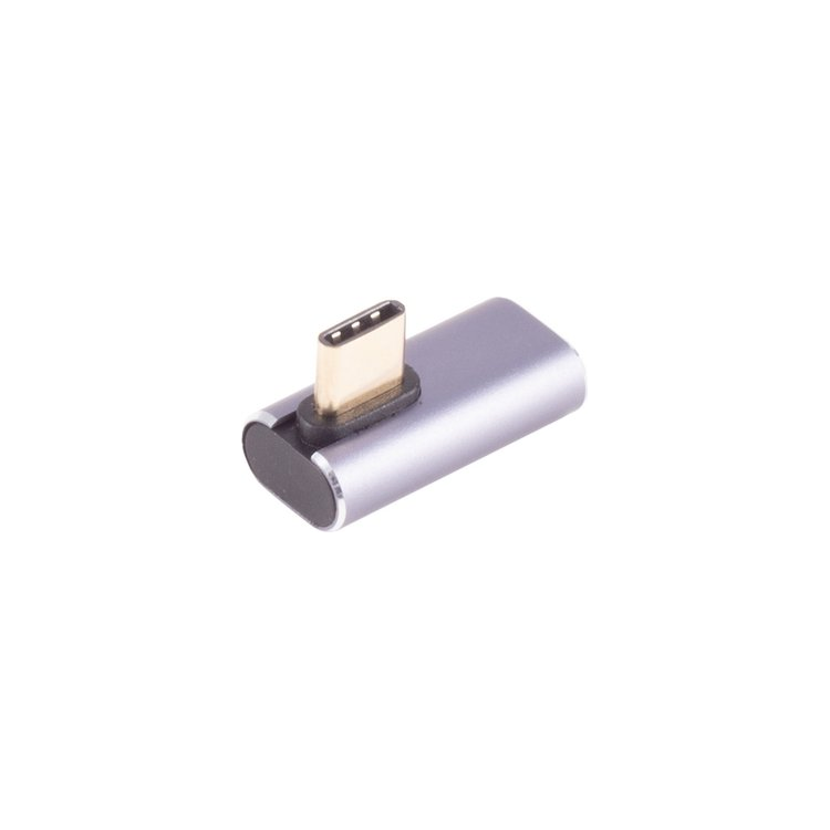 SC-USBA-C-4.0-40g-100w-1 USB-C Haakse Adapter - 90° Links/Rechts Gedraaid - USB4 40Gbps - PD 100W - 8K 60Hz - Metaal