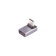 SC-USBS-C-4.0-40g-240w-8 USB-C Haakse Adapter boven/beneden - USB4 40 Gbps - PD 240W - 8K 60Hz - Metaal