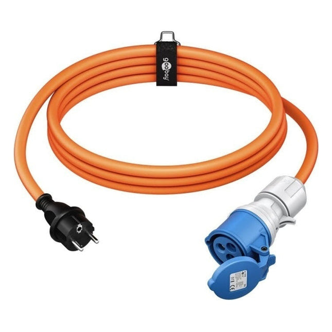 SCH-CEE-1.5 1.5 meter Schuko naar CEE camping stroomkabel - IP44 waterdicht - 3 x 2.5 mm² koperen kern