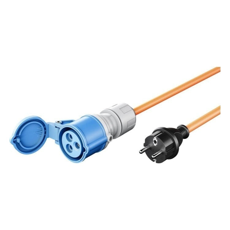 SCH-CEE-1.5 1.5 meter Schuko naar CEE camping stroomkabel - IP44 waterdicht - 3 x 2.5 mm² koperen kern