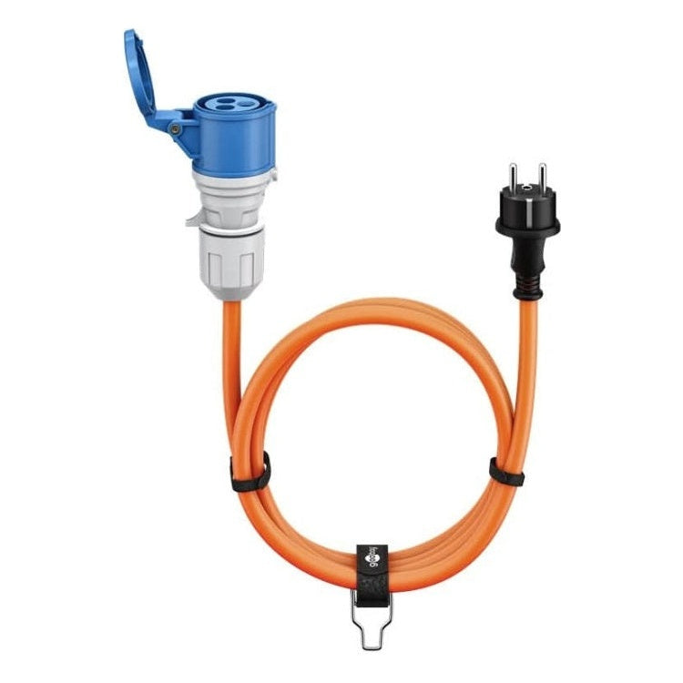 SCH-CEE-1.5 1.5 meter Schuko naar CEE camping stroomkabel - IP44 waterdicht - 3 x 2.5 mm² koperen kern