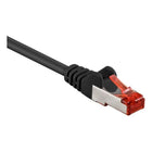 SF-C6A-0.5-ZW 50 cm Cat 6 S/FTP (PiMF) netwerkkabel - Zwart