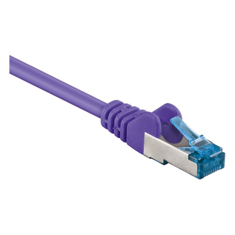 SF-C6AC-0.5-P 50 cm Cat 6a S/FTP (PiMF) netwerkkabel - 100% koper - LSZH - Paars