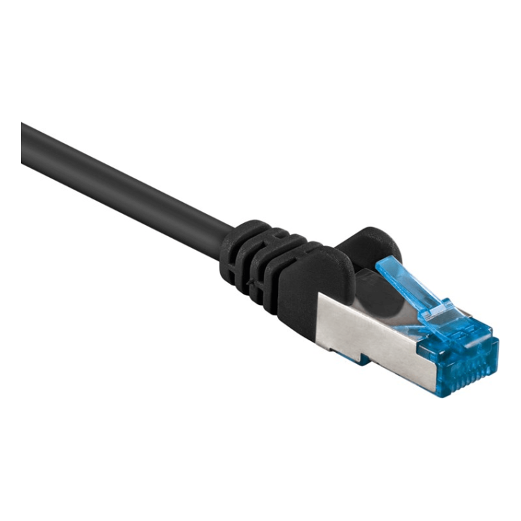 SF-C6AC-0.5-ZW 50 cm Cat 6a S/FTP (PiMF) netwerkkabel - 100% koper - LSZH - Zwart