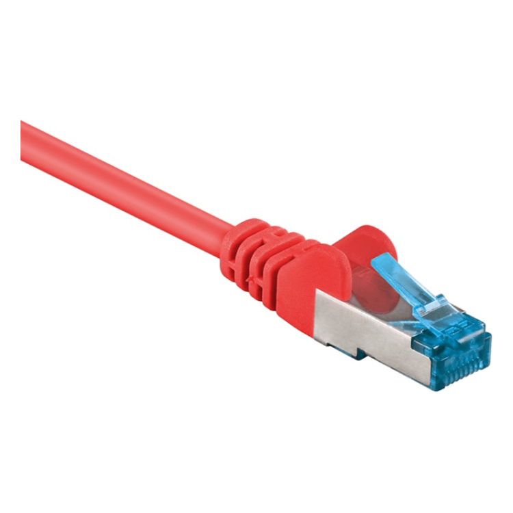 SF-C6AC-10-RD 10 meter Cat 6a S/FTP (PiMF) netwerkkabel - 100% koper - LSZH - Rood