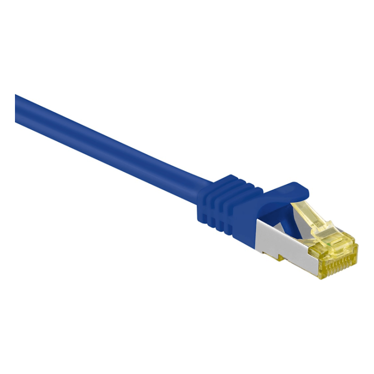 SF-C7C-1-BL 1 meter Cat 7 S/FTP (PiMF) netwerkkabel - 100% koper - LSZH - Blauw