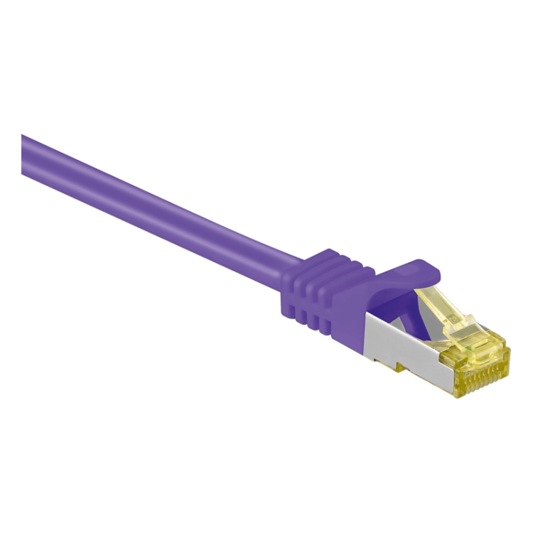 SF-C7C-10-P 10 meter Cat 7 S/FTP (PiMF) netwerkkabel - 100% koper - LSZH - Paars