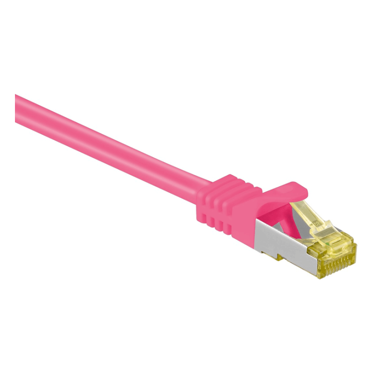 SF-C7C-3-RZ 3 meter Cat 7 S/FTP (PiMF) netwerkkabel - 100% koper - LSZH - Roze