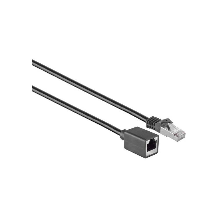 SF-C7C-V-3-ZW 3 meter Cat 7 S/FTP (PiMF) netwerk verlengkabel - LSZH - Zwart