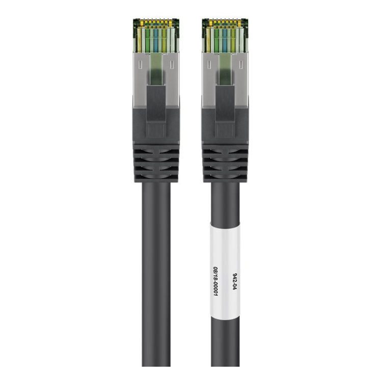 SF-C8C-25-ZW 25 meter Cat 8 S/FTP (PiMF) netwerkkabel - 100% koper - LSZH - Zwart