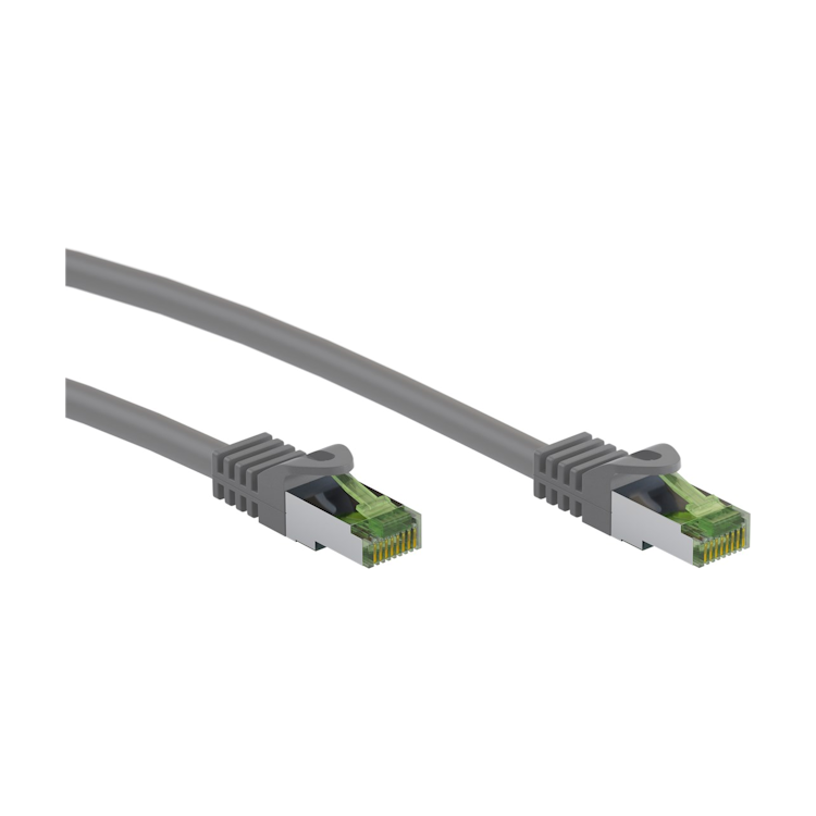 SF-C8C-CRT-10-G 10 meter Cat 8 S/FTP (PiMF) netwerkkabel - GHMT-gecertificeerd - 100% koper - LSZH - Grijs