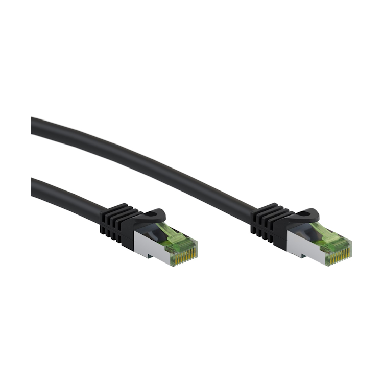 SF-C8C-CRT-5-ZW 5 meter Cat 8 S/FTP (PiMF) netwerkkabel - GHMT-gecertificeerd - 100% koper - LSZH - Zwart