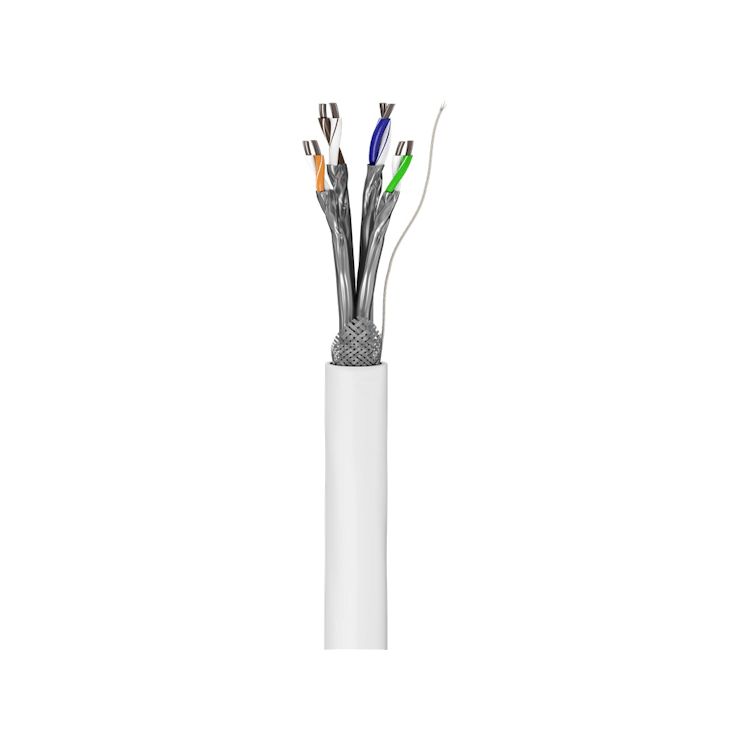 SF-SO-C6A-R-100-WT cat 6 netwerkkabel - S/FTP (PiMF) - 100 meter - Wit
