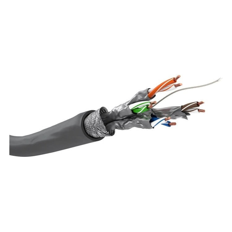 SF-SO-C6C-R-100-G Cat 6 netwerkkabel - S/FTP (PiMF) - Stug -100 meter - Grijs