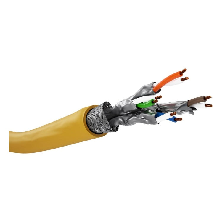SF-SO-C8C-R-25-GL Cat 8 S/FTP (PiMF) netwerkkabel - LSZH -100% koper - stug - 25 meter - Geel